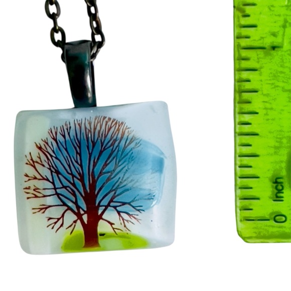 Artisan Jewelry - TREE pendant Art Glass